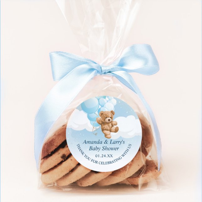 Blue Teddy Bär mit Balloons Sticker (Von Creator hochgeladen)