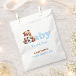 Blue Teddy Bear Baby Dusche Danke Geschenktütchen