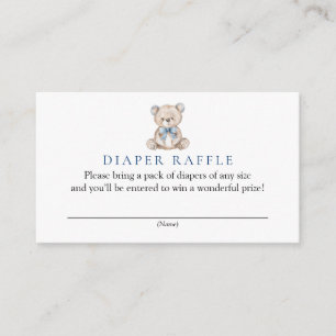 Blue Teddy Bear Baby Dusche Windelwanne Windelwann Begleitkarte