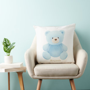 Blue Teddy Bear Baby Duschgeschenk Kissen