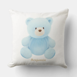 Blue Teddy Bear Baby Duschgeschenk Kissen