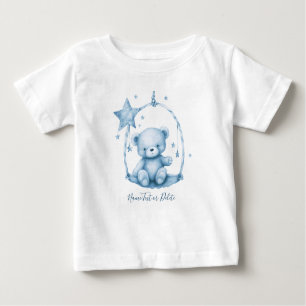 Blue Teddy Bear Baby T - Shirt