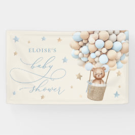 Blue Teddy Bear Balloon Babydusche frühzeitig abwa Banner