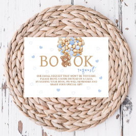 Blue Teddy Bear Balloons Buchanfrage Begleitkarte