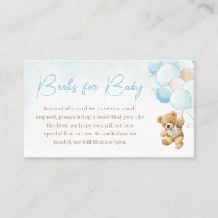 Blue Teddy Bear Balloons Bücher für Baby Begleitkarte