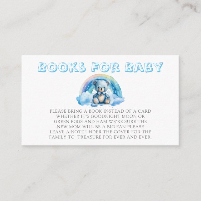 Blue Teddy Bear Books for Baby Begleitkarte (Vorderseite)