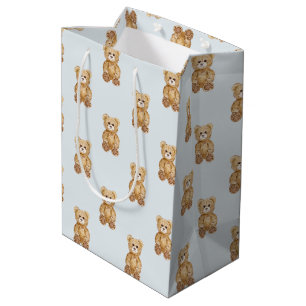 Blue Teddy Bear Boy Baby Dusche Mittlere Geschenktüte