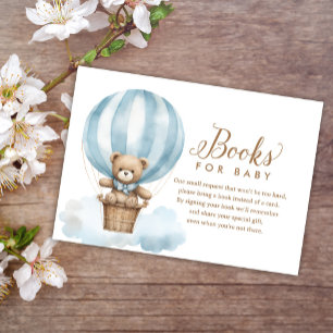 Blue Teddy Bear Boy Baby Shooting Books for Baby Begleitkarte