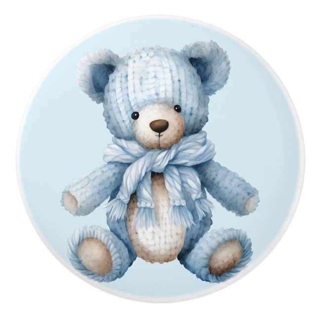 Blue Teddy Bear Keramikknauf (Vorderseite)