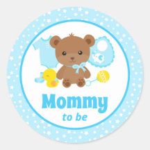 Blue Teddy Bear Kleidung Baby Dusche Mommy zu sein