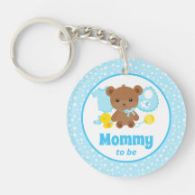 Blue Teddy Bear Kleidung Baby Dusche Mommy zu sein