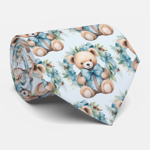 Blue Teddy Bear Neck Tie Krawatte