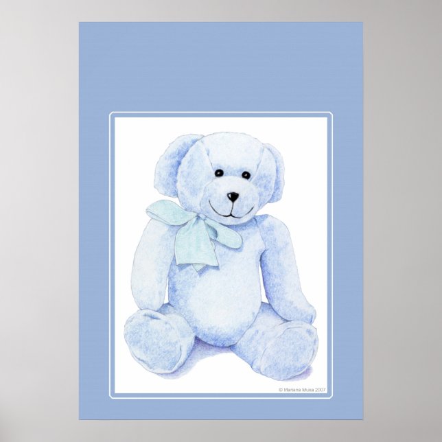 Blue Teddy Bear Poster (Vorne)