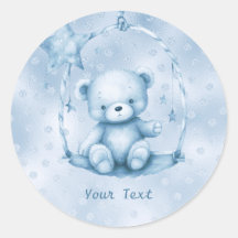 Blue Teddy Bear Sticker