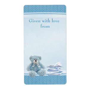 Blue Teddy Bringen Sie ein Buch Baby Dusche Buchze