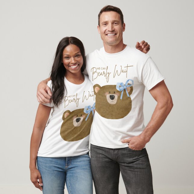 Blue Teddy wir können frühzeitig abwarten Baby Dus T-Shirt (Unisex)