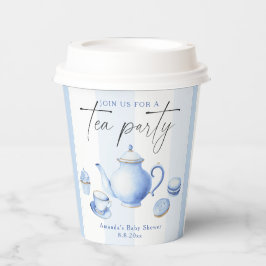 Blue Tee Party Baby Dusche Pappbecher