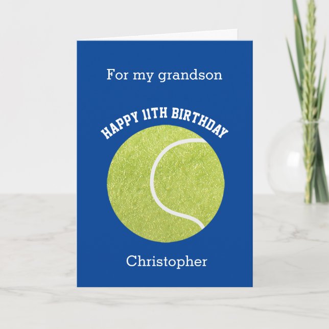 Blue Tennis Ball Birthday Karte (Vorderseite)
