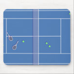 Blue Tennis Court Preppy Modern Tennis Player Mousepad<br><div class="desc">Personalisiertes klassisches Tennisplatzdesign in Blue mit klassischen, schicken, eleganten und eleganten Tennisschlägern und grünen Tennisbällen. Einfaches, minimalistisches Geschenk für Ihren Tennistrainer oder Ihr Tennisteam. Personalisiertes Geschenk für einen Tennisspieler. Blue Tennis Court Illustration. Trendy Tennisspieler Wohngestaltung. Moderne Tennisspielgeschenke. Cooles Retro-Geschenk für Ihren Tennistrainer oder das Tennisteam der Schule! Tennis Hochzeitsvorstellungen. Tennisgeschenk...</div>