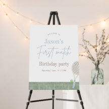 Blue Tennis First Birthday Party Preppy Classic