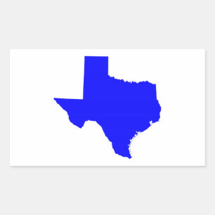 Blue Texas Shape Rechteckiger Aufkleber