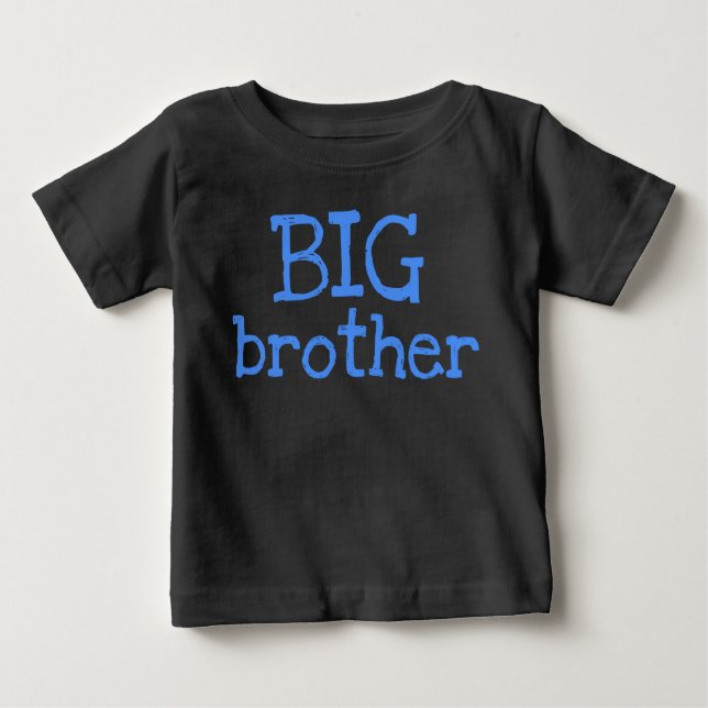 Blue Text BIG Brother Baby T-shirt (Vorderseite)