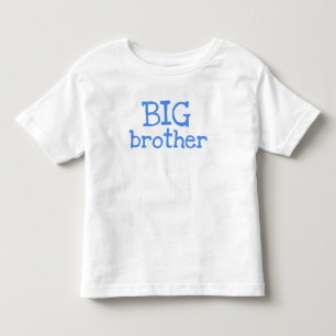 Blue Text Big Brother Kleinkind T-shirt