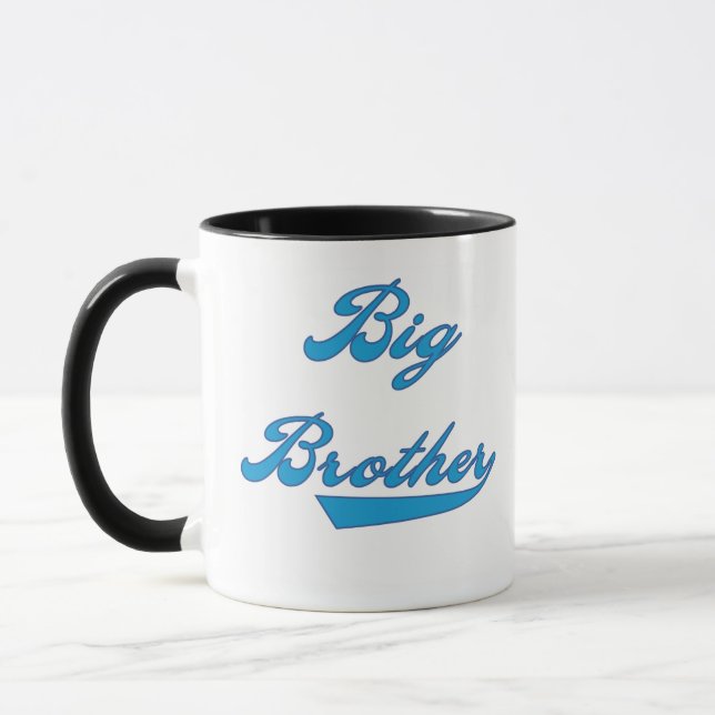 Blue Text Big Brother Tasse (Links)