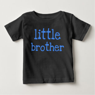 Blue Text Little Brother Baby T-shirt