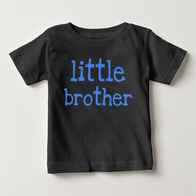 Blue Text Little Brother Baby T-shirt (Vorderseite)