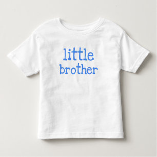 Blue Text Little Brother Kleinkind T-shirt