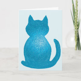 Blue Textured CrystalKatz Grußkarten Karte