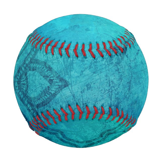 Blue Textured Lotus Baseball (Vorderseite)