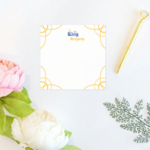 Blue The King Square Notes Post-it Klebezettel