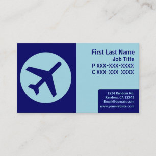 Blue Theme Retro-Visitenkarten Visitenkarte