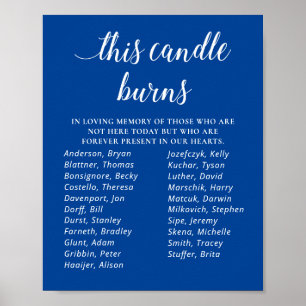 Blue This Candle Burns Class Wiedersehen Memorial Poster