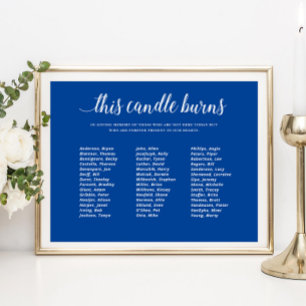 Blue This Candle Burns Class Wiedersehen Memorial Poster