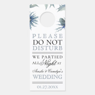 Blue Thistle Botanical Türanhänger