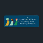 Blue Three Wise Men Christmas Return Address Label<br><div class="desc">Eine moderne Illustration der drei Weisen schmücken diese leicht anpassbaren Rücksendeadressen-Aufkleber,  um Ihre Urlaubskarte zu optimieren.</div>