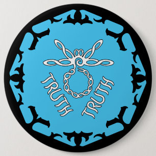 Blue Throat Chakra "Truth" Dragonfly Button