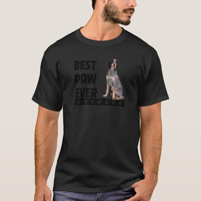 Blue Tick Coonhound Vater Vathers Day Hund Beste P T-Shirt (Vorderseite)