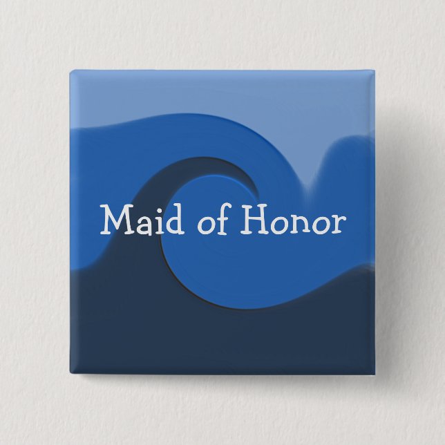 "Blue Tide" - Trauzeugin Button (Vorderseite)