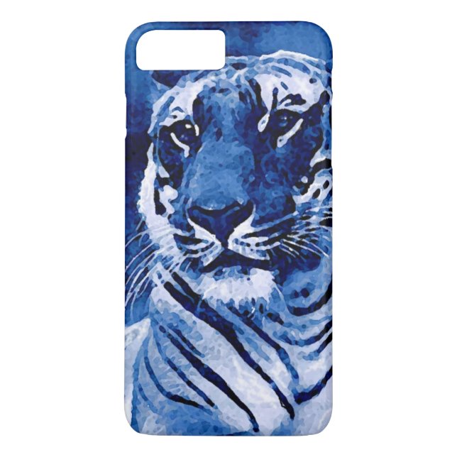 Blue Tiger Artwork iPhone 7 Plus Fall Case-Mate iPhone Hülle (Rückseite)