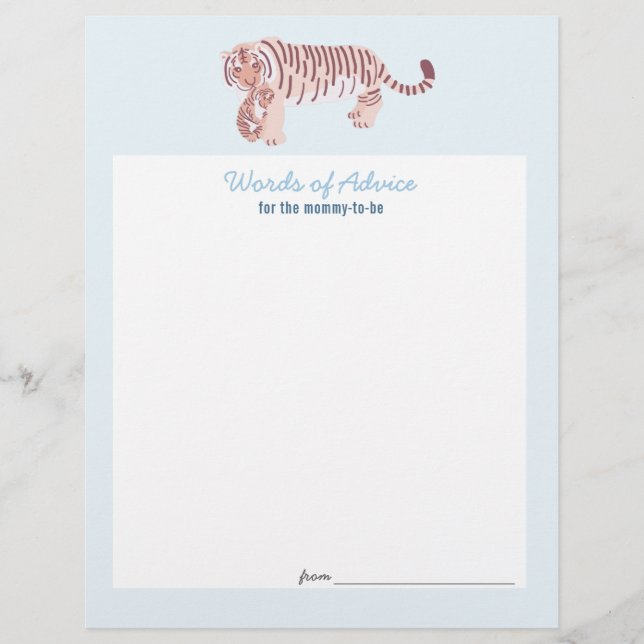 Blue Tiger Baby Showcard Flyer (Vorderseite)