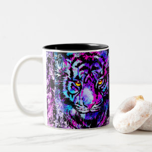Blue Tiger Coffee Tasse Lila Tigerfront