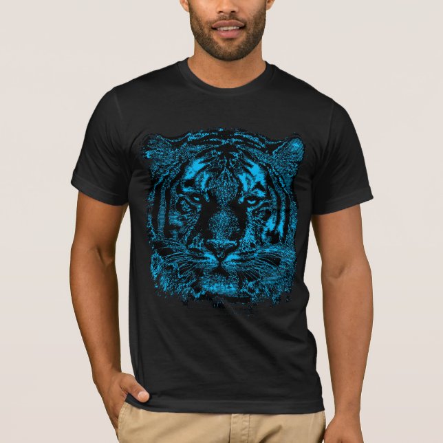 Blue Tiger Face T-Shirt (Vorderseite)