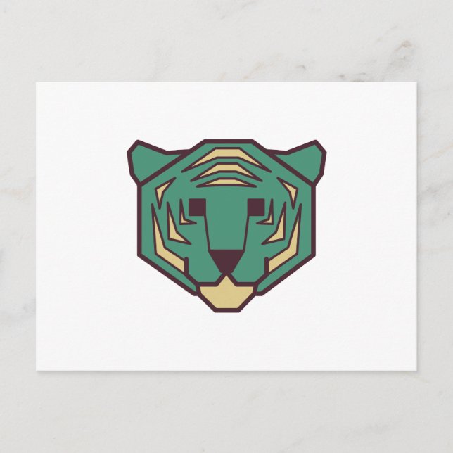 Blue Tiger Head Postkarte (Vorderseite)