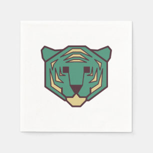 Blue Tiger Head Serviette