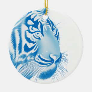 Blue Tiger Keramik Ornament