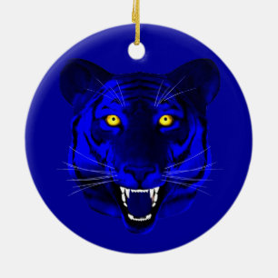 Blue Tiger Keramik Ornament